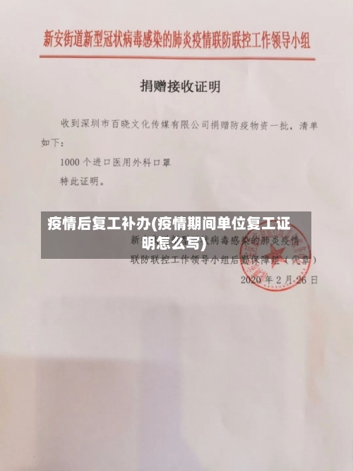 疫情后复工补办(疫情期间单位复工证明怎么写)-第3张图片