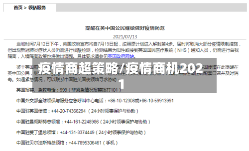 疫情商超策略/疫情商机2021-第2张图片