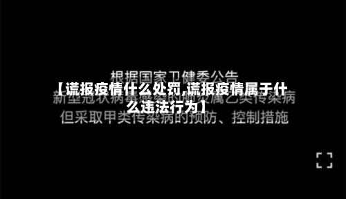 【谎报疫情什么处罚,谎报疫情属于什么违法行为】-第3张图片