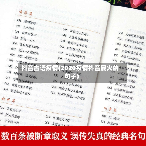 抖音古语疫情(2020疫情抖音最火的句子)